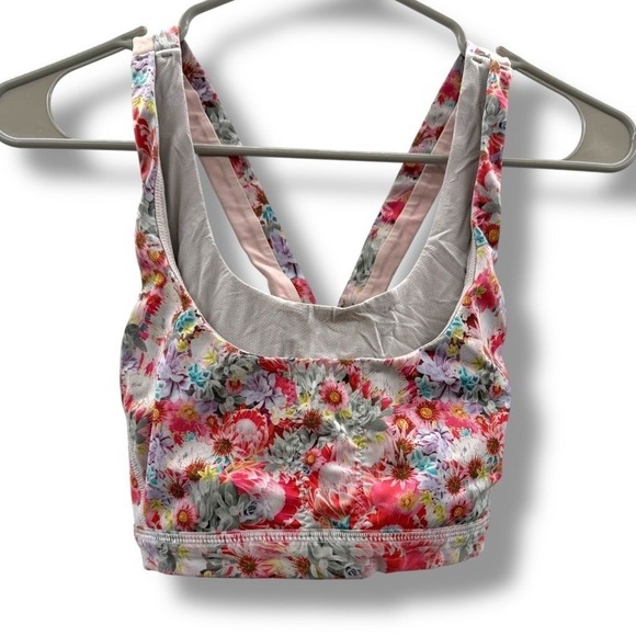 Lululemon Energy Bra Women's Size 8 Floral Print Spring Has Sprung Sports Bra - Picture 3 of 9